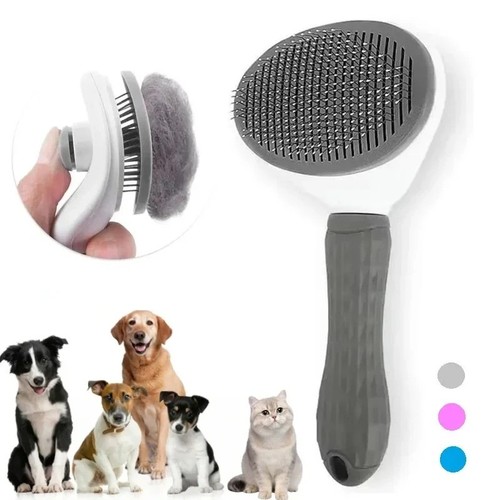 Self cleaning dog cat brush - self,