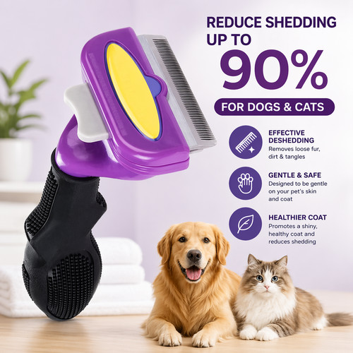 Pet deshedding comb - comb, hair