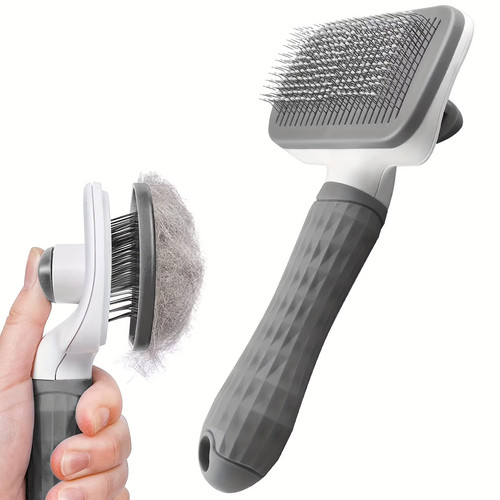 Pet grooming brush self - pet,