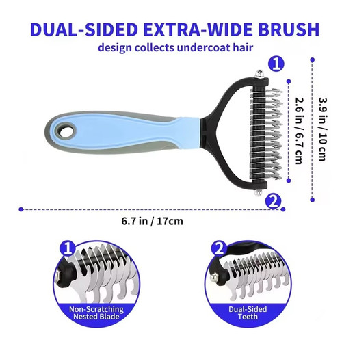 Pet deshedding brush dog - pet,