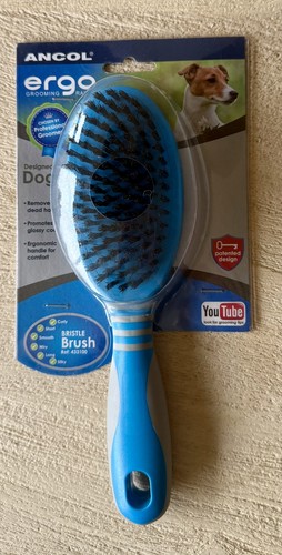 Ancol ergo dog bristle brush - ergo,
